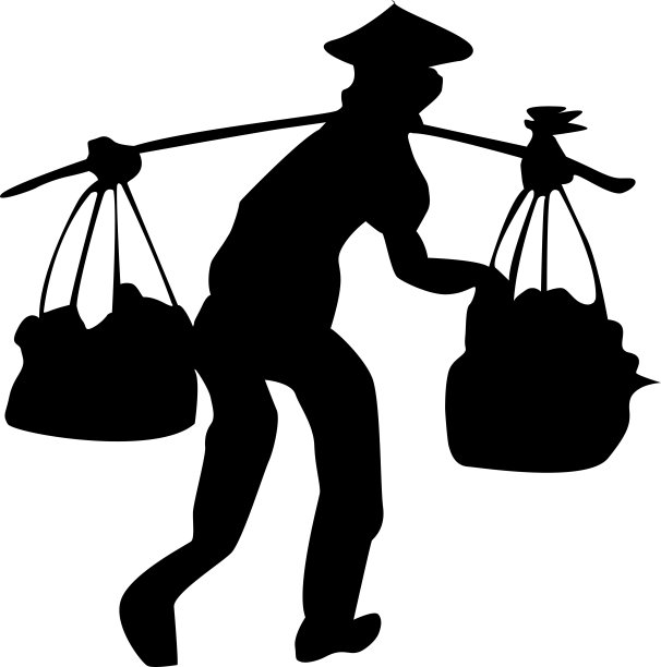 乡下人的剪影图片下载