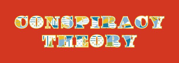 阴谋论概念字艺术插图图片下载