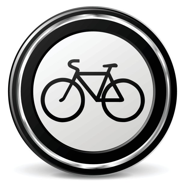 带有金属环的自行车图标图片下载