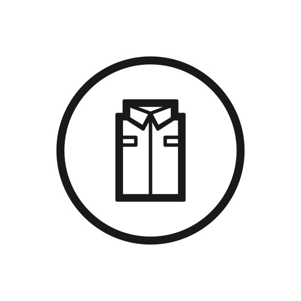 工作衣服线图标上的白色背景图片下载