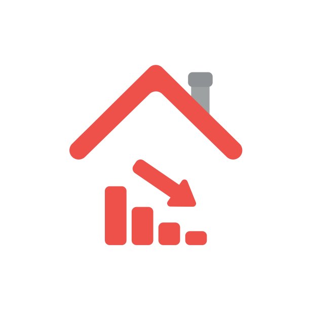 矢量图标概念的销售条形图下移动下屋r图片下载
