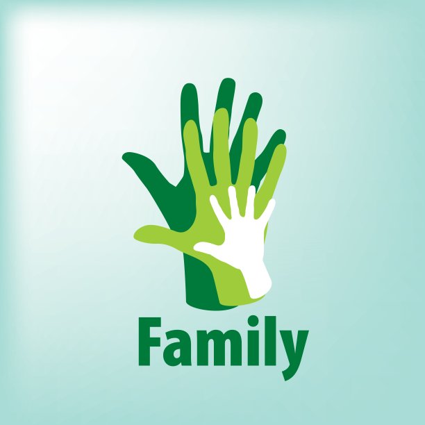 以手的形式的家庭图标。矢量图图片下载