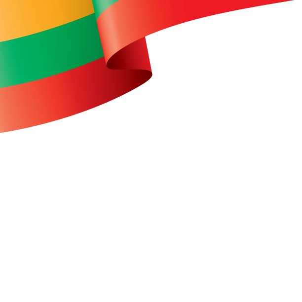 立陶宛国旗，矢量插图在白色的背景。图片下载