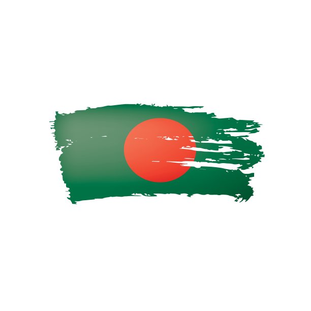 孟加拉国国旗，矢量插图在白色的背景图片下载