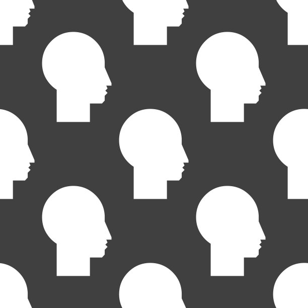 男子剪影简介图片网络图标。平面设计。无缝模式。图片下载