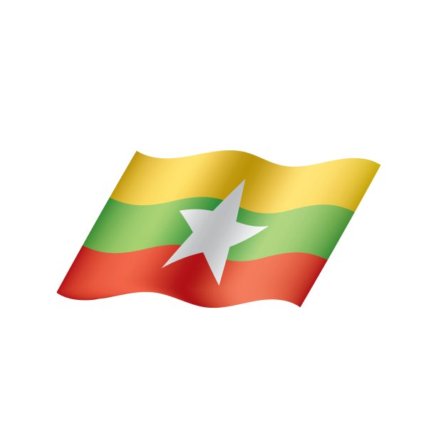 缅甸国旗，矢量图图片下载