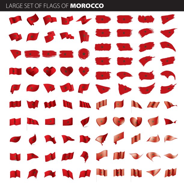 摩洛哥国旗，矢量插图图片下载