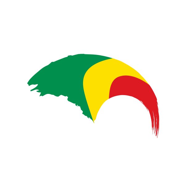 刚果国旗，矢量图图片下载