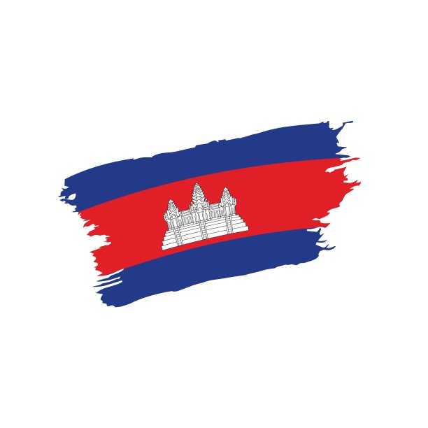 柬埔寨国旗，矢量插图图片下载