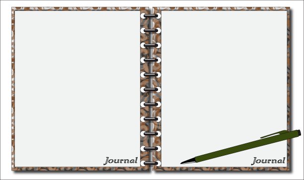 用钢笔和图案写日记图片下载