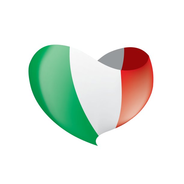 意大利国旗，矢量插图图片下载