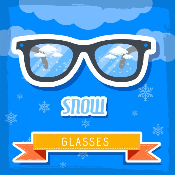 复古天气眼镜背景概念。矢量插图设计图片下载