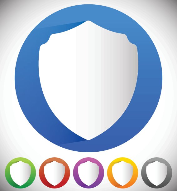 盾形为防护，防护概念。向量。图片下载