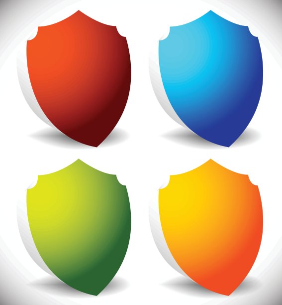 盾形为防护，防护概念。向量。图片下载