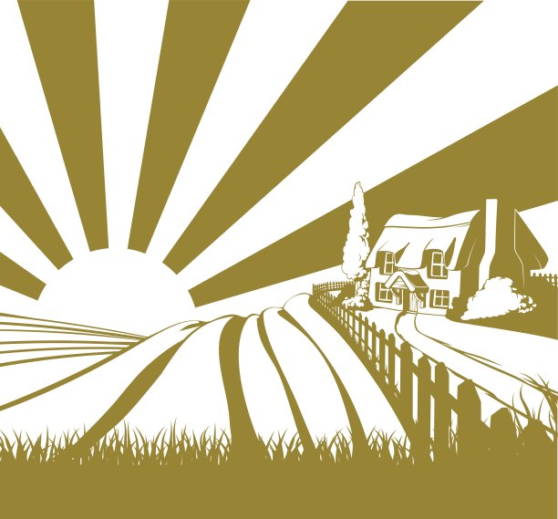 乡村农舍景色图片下载