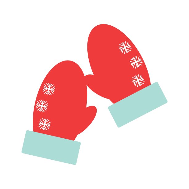 红色的拳击手套。雪花在拳击手套。矢量插图。平图片下载
