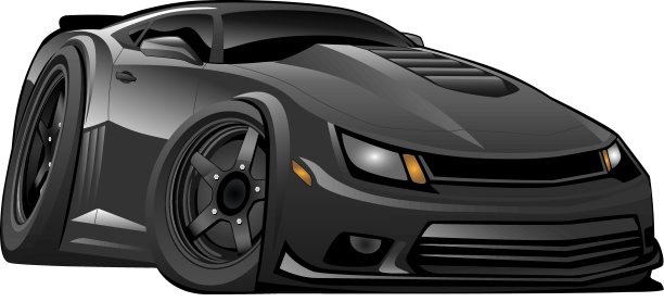 黑人现代美国肌肉车插图图片下载