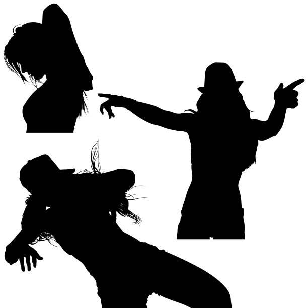 女孩轮廓集图片下载