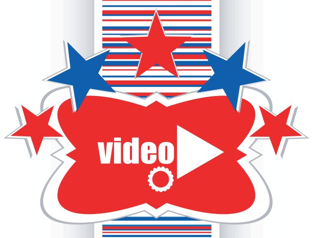 视频播放按钮(图标)在白色背景矢量图片下载