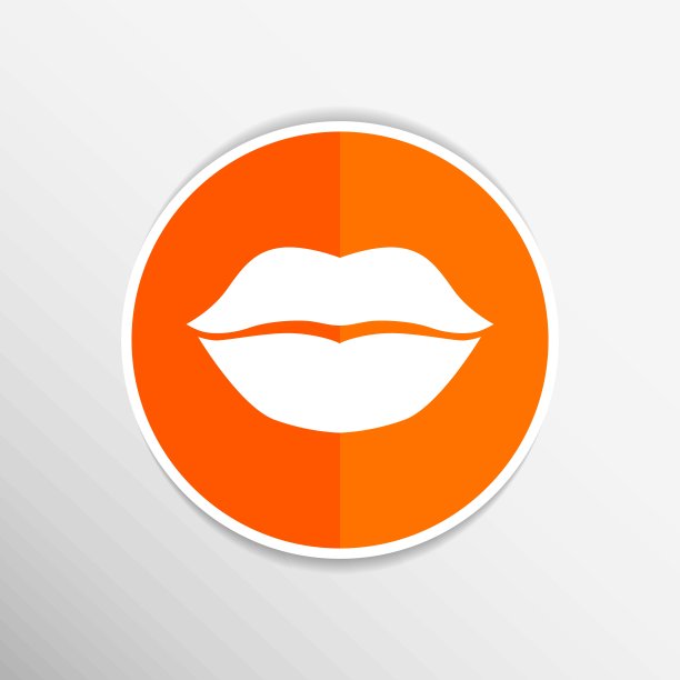 吻唇矢量口红图标激情象征人们女性图片下载