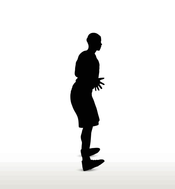 篮球运动员剪影图片下载