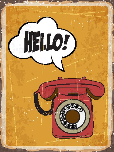 复古金属标志“你好”图片下载