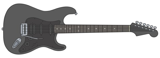 黑色的电吉他图片下载