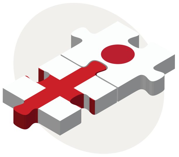 英国和日本国旗拼图图片下载