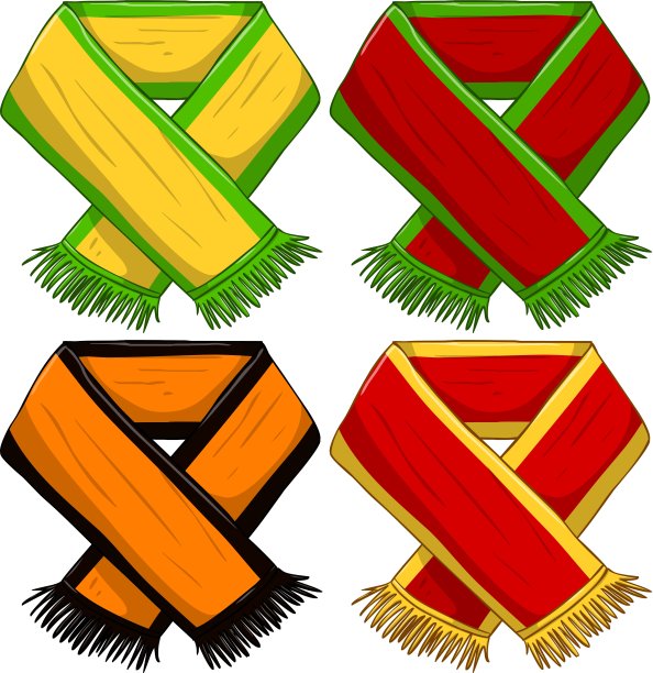 运动队围巾套装图片下载