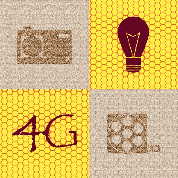 一组抽象背景与不同的网页图标图片下载