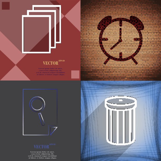 一组抽象背景与不同的网页图标图片下载