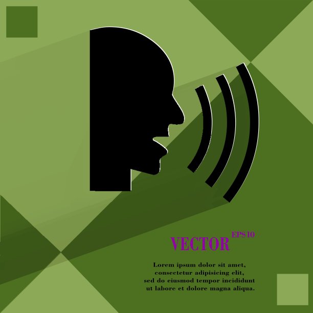 说话。平面的现代网页设计在一个平面的几何抽象背景图片下载