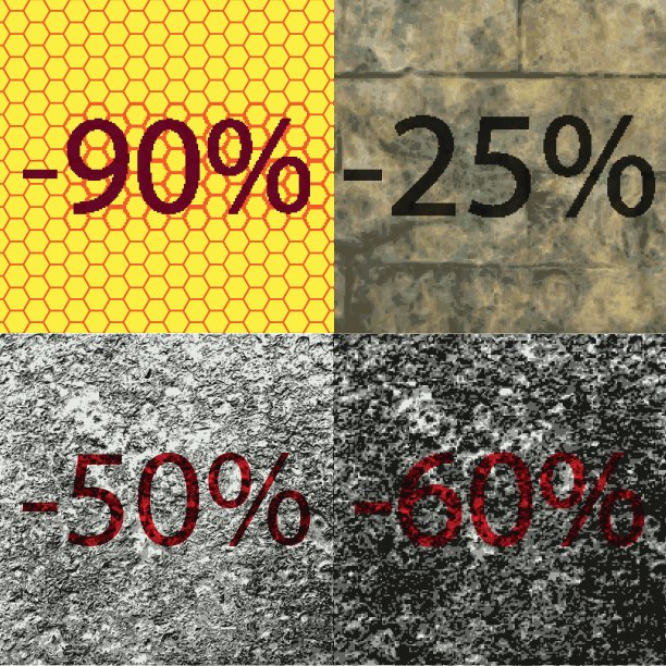 集合抽象背景和利息折扣商店。向量图片下载