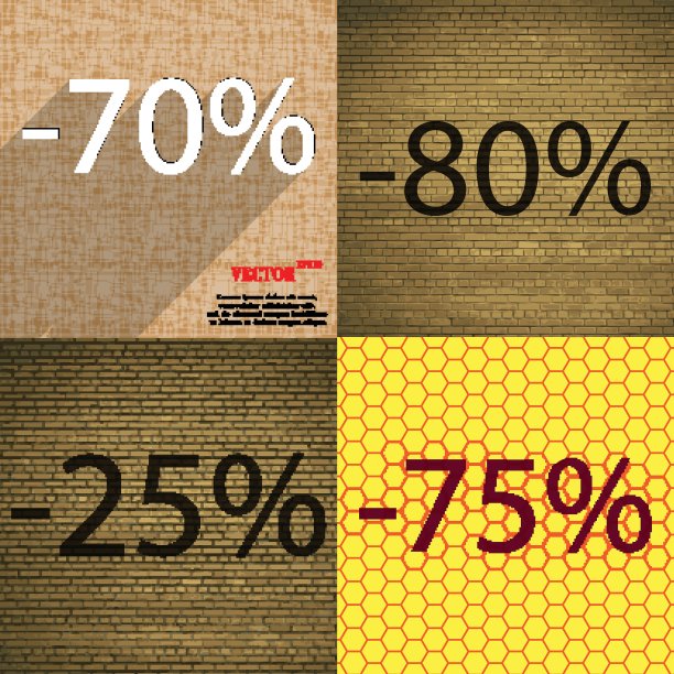 集合抽象背景和利息折扣商店。向量图片下载