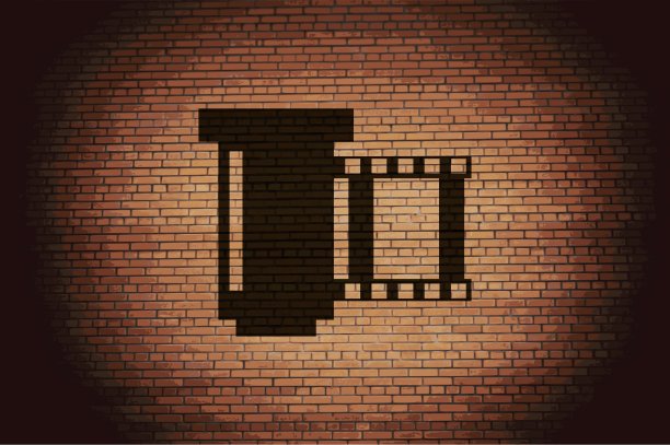 扁平的现代网页设计与长阴影和空间为您的文本。向量图片下载