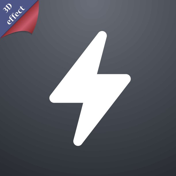 照片闪光灯图标符号。3 d风格。时尚，现代的设计与空间为您的文本向量图片下载