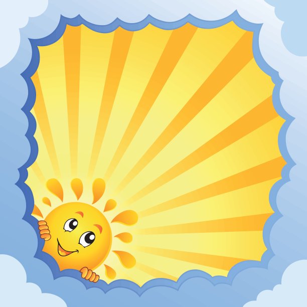 阴天框架与夏季主题3图片下载