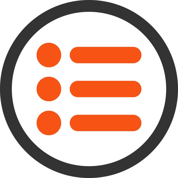 项目平面橙色和灰色的圆形矢量图标图片下载