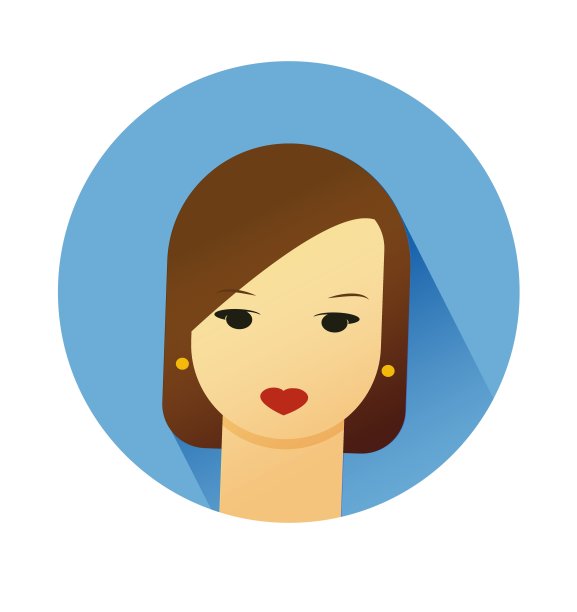 矢量插图的女孩可爱的发型图片下载