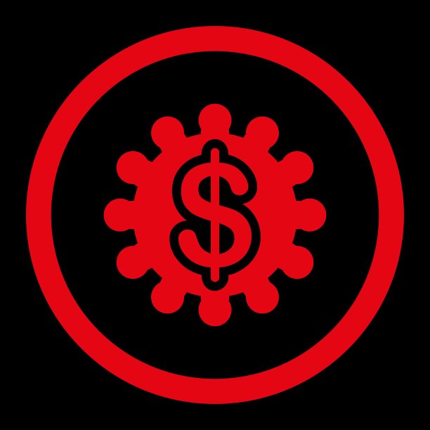 支付选项平红色圆形矢量图标图片下载