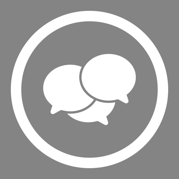 在网络研讨会中，平坦的白色圆形矢量图标图片下载