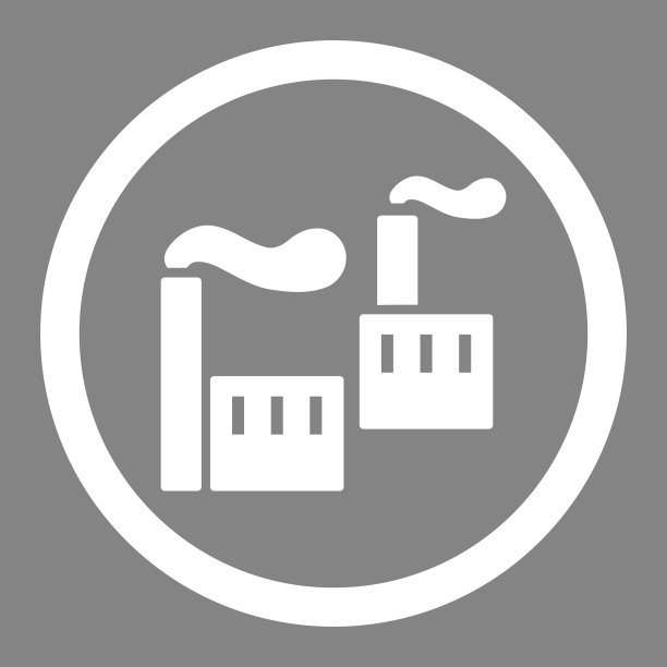 工业平面白色圆形矢量图标图片下载