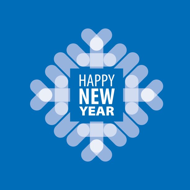 蓝色背景上的抽象矢量雪花图片下载