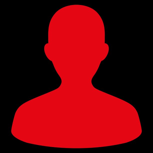 用户平面红色图标图片下载