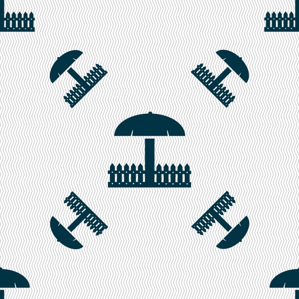 沙箱图标符号。无缝图案与几何纹理。向量图片下载