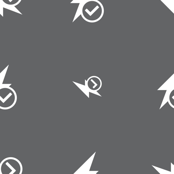 照片闪光图标标志。灰色背景上的无缝模式。向量图片下载