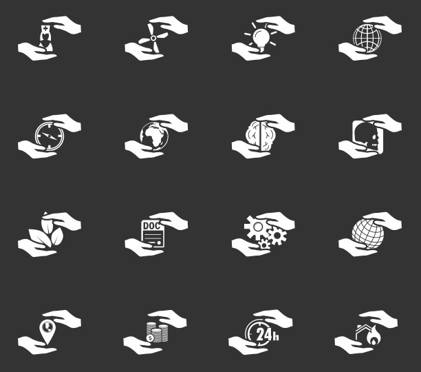 保险的手的图标图片下载