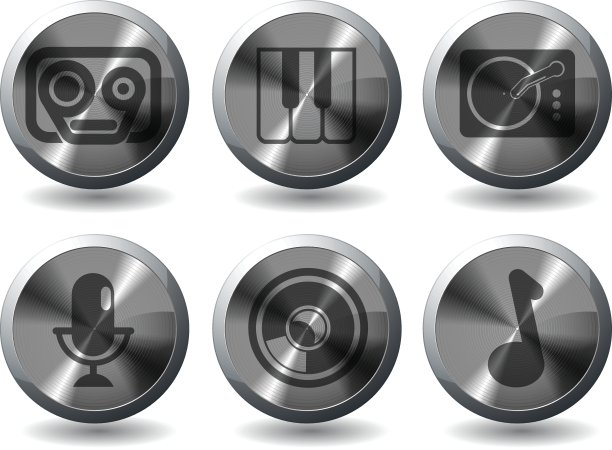 音频和音乐简单的矢量图标图片下载