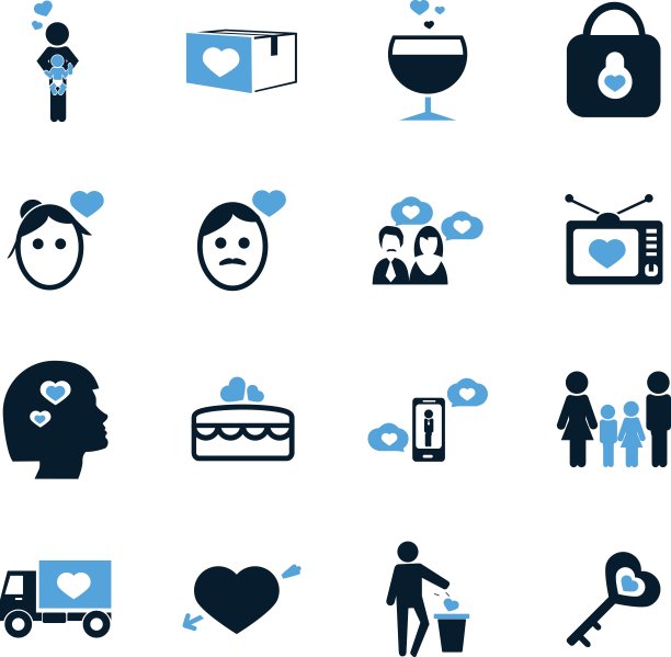 情人节图标集图片下载