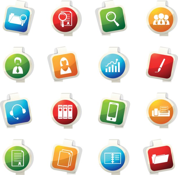 办公室和业务图标集图片下载